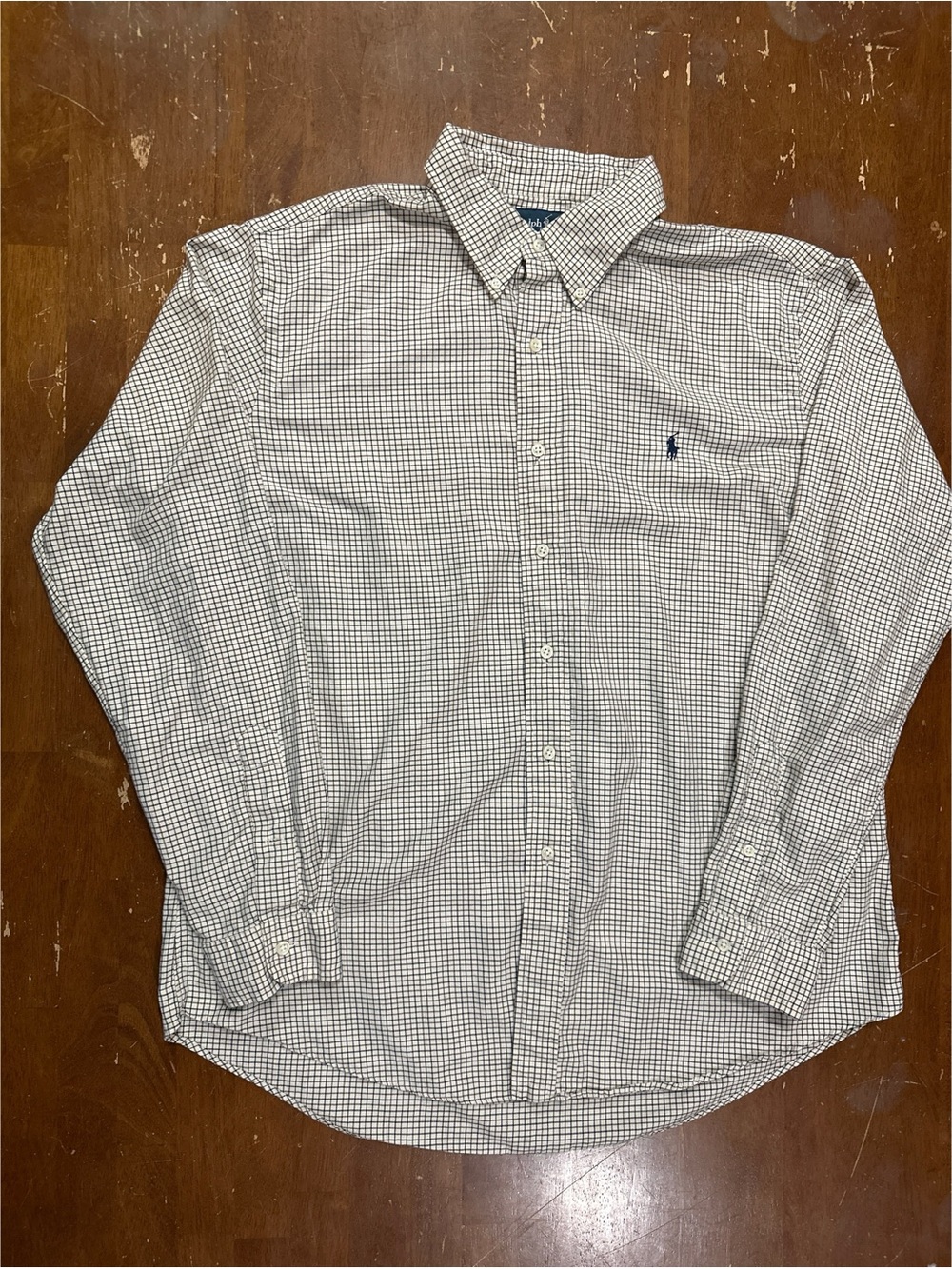 Ralph Lauren Men's Custom Fit 100% Cotton Plaid Button-Down Shirt